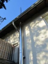 Edelstahl-Schornstein mit Dachdurchführung